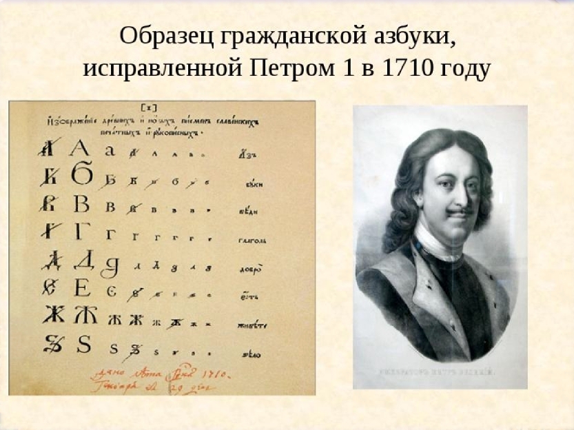 311 лет назад Петр Первый упростил русскую азбуку